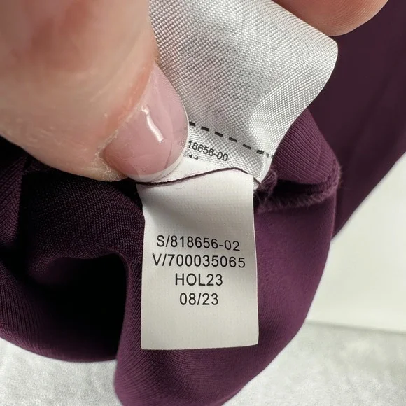 Banana Republic‎ Satin Collar Wrap Purple Midi Dress Size 14 NWT - Pinot Noir - Picture 15 of 15